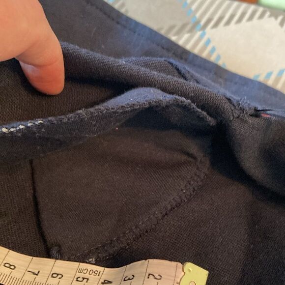 Tommy Hilfiger navy military style open blazer w/pockets and embossed buttons - Picture 10 of 10